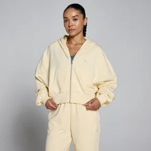 MP Naisten Kevyt Loopback-huppari Vetoketjulla - Butter - Size XL