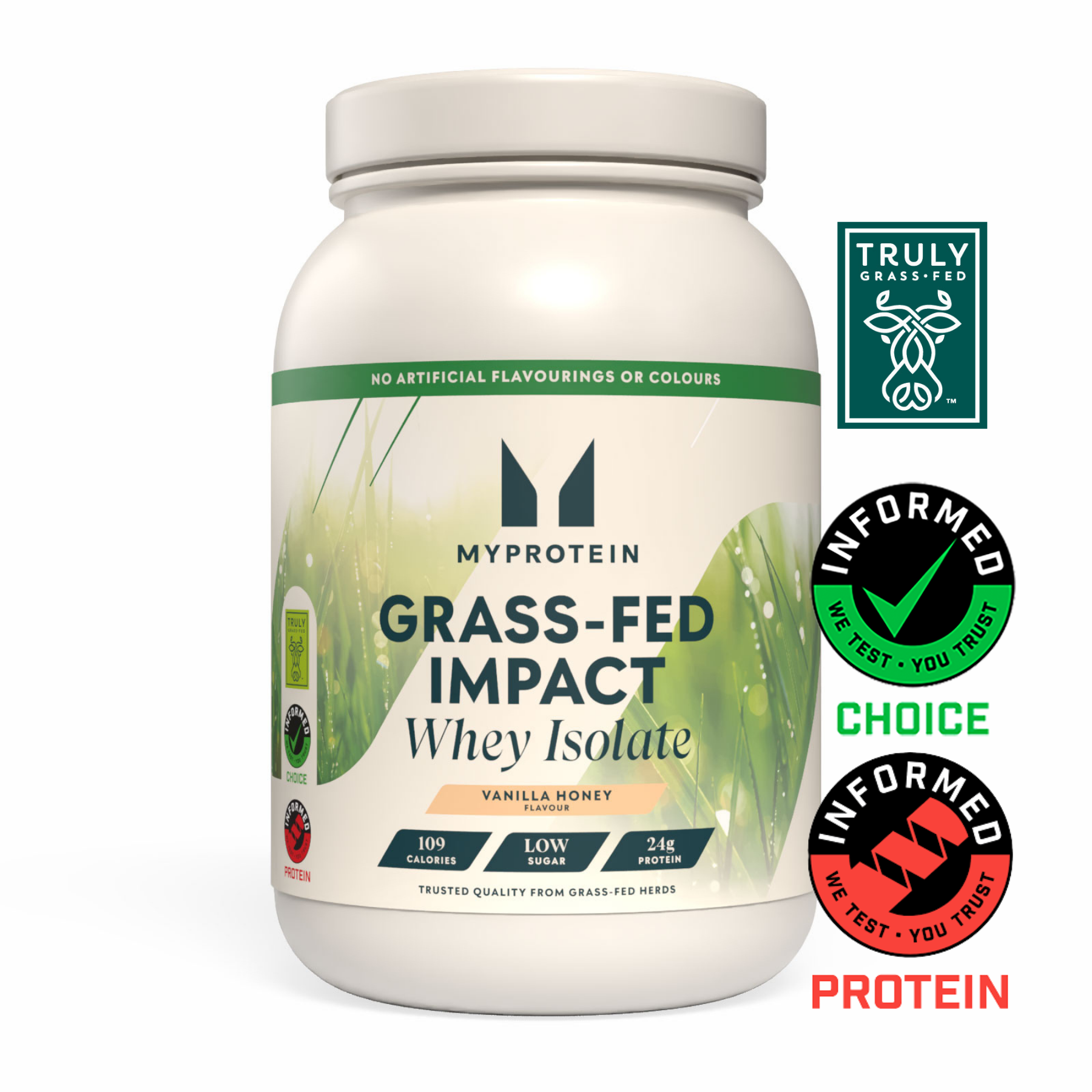 Grass-Fed Impact Whey Isolate - 1kg - Vanilla Honey Image 1