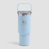 Myprotein Kierrätetty Metallijuomapullo Kantokahvalla ja Pillillä 900 ml - Vaaleansininen