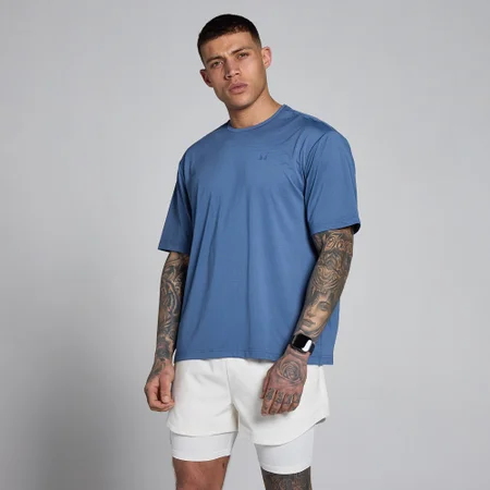 MP Men's Hybrid oversized verkkopaita - Siniharmaa