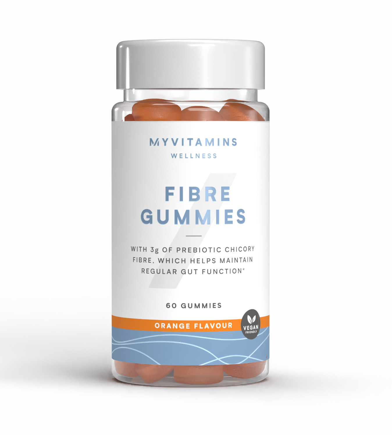 Runsaskuituiset purutabletit - 60 gummies, 30annosta - Oranssi Image 1
