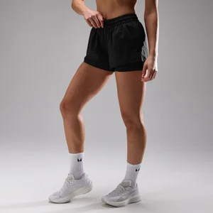 MP Naisten Velocity Ultra Ruudulliset Shortsit - Musta - Size XS