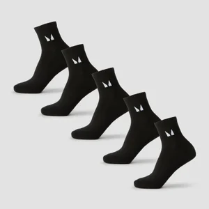 MP Unisex Nilkkasukat (5 paria) - Musta - Size UK 9-11