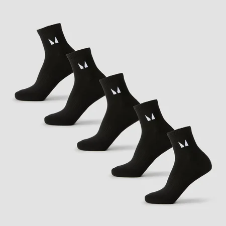 MP Unisex Nilkkasukat (5 paria) - Musta