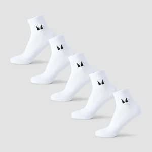 MP Unisex Nilkkasukat (5 kpl) - Valkoinen - Size UK 6-8