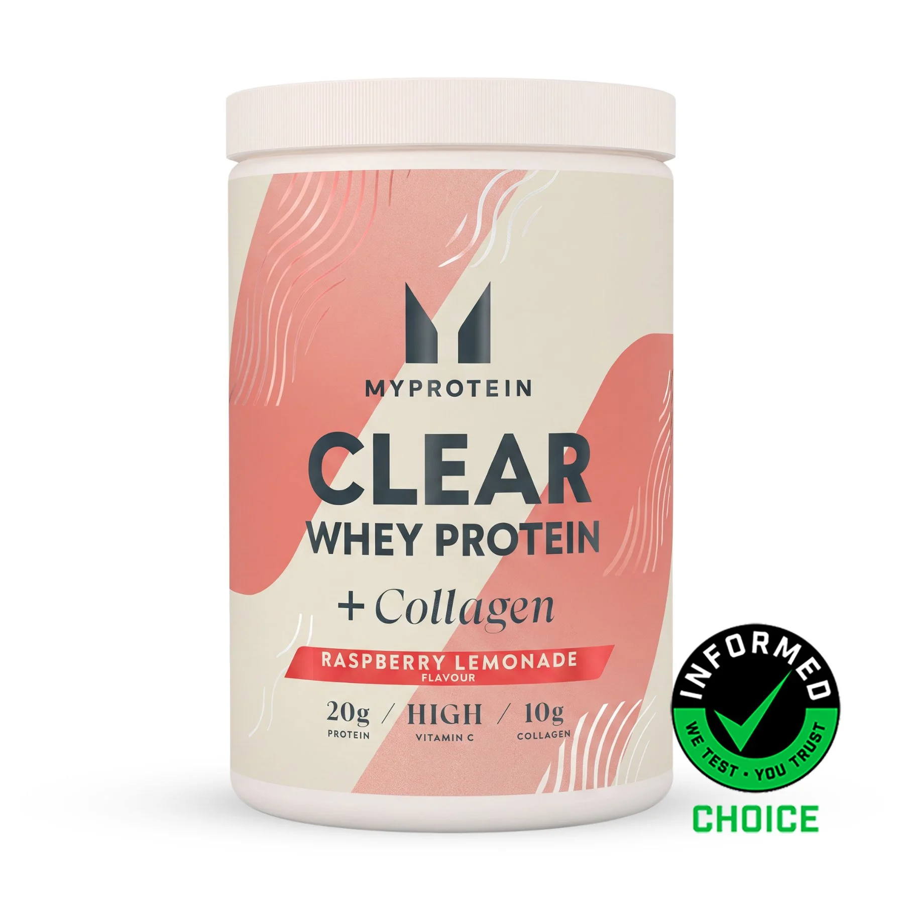 Clear Protein | Whey & Collagen - 500g - 20annosta - Vadelma Lemonade Image 1