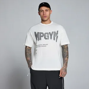 MP Miesten Lift Burnout Puuvillanen Graafinen T-Paita - Retro Valkoinen - Size M
