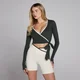 MP Naisten Tempo Contrast Wrap Top - Pesty Musta