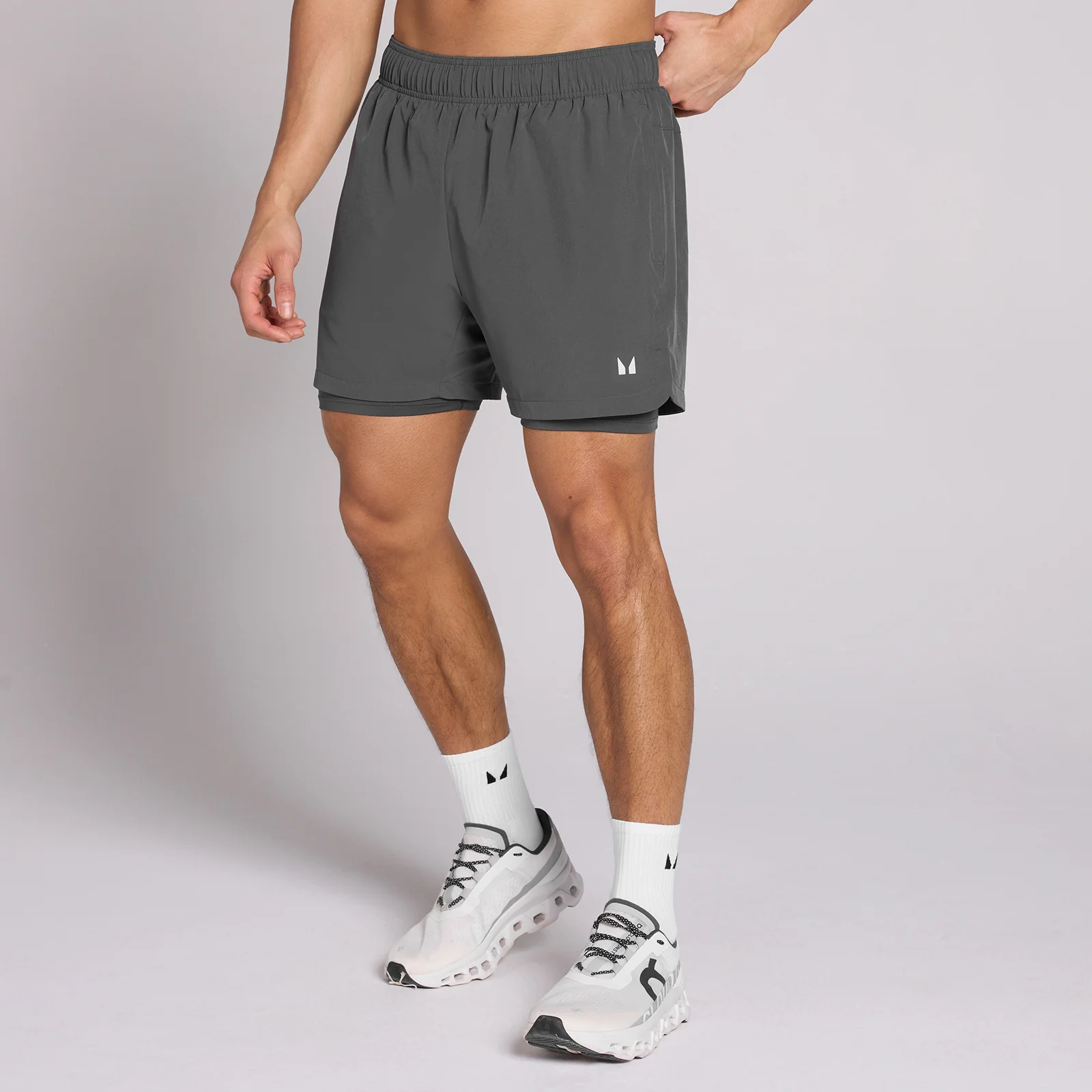 MP Men's 5" 2-in-1 Training Shorts - Dark Grey - M Image 1