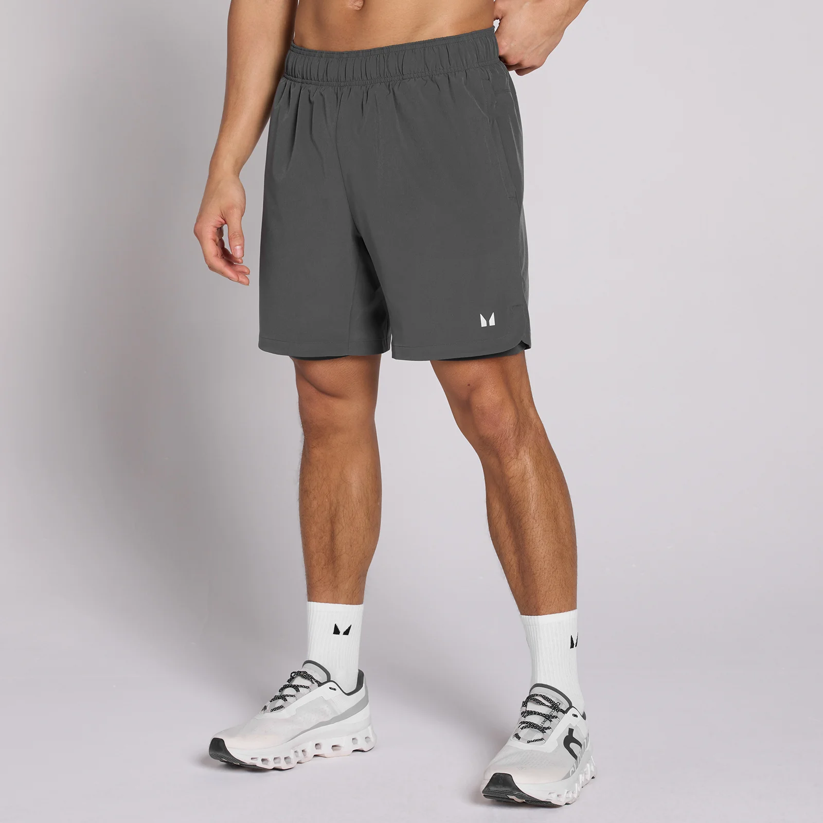 MP Men's 7" 2-in-1 Training Shorts - Dark Grey - L Image 1