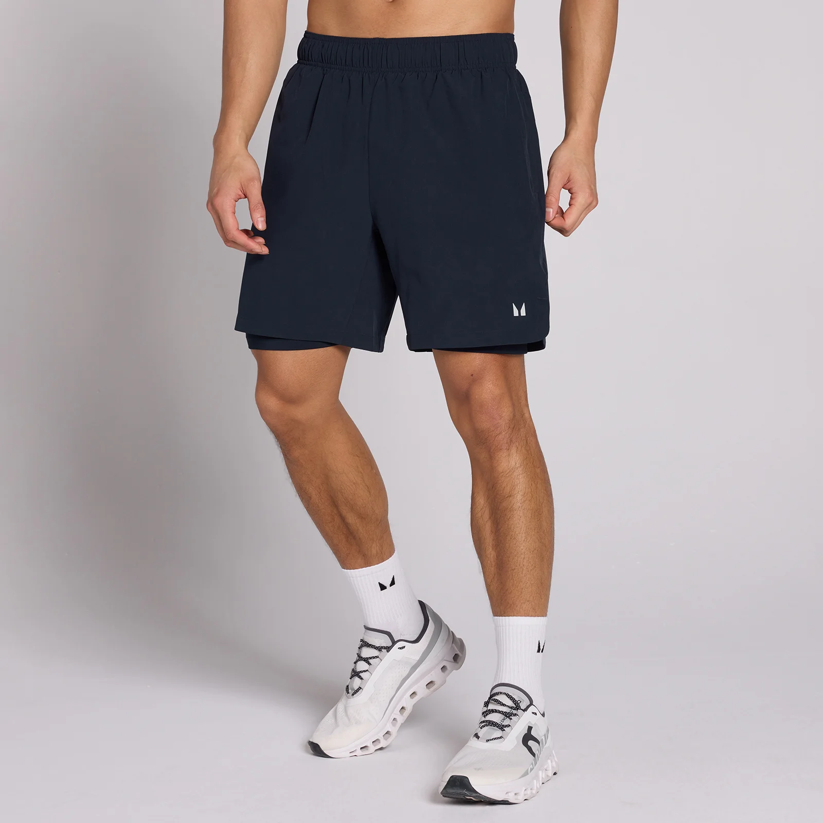 MP Men's 7" 2-in-1 Training Shorts - Dark Navy - XS Image 1