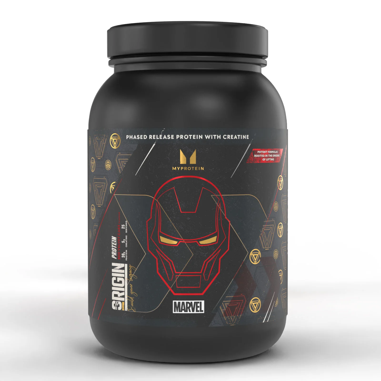 Origin Protein – Iron Man – Red Velvet Cake | MARVEL - 25annosta - MARVEL Iron Man - Red Velvet Cake Image 1