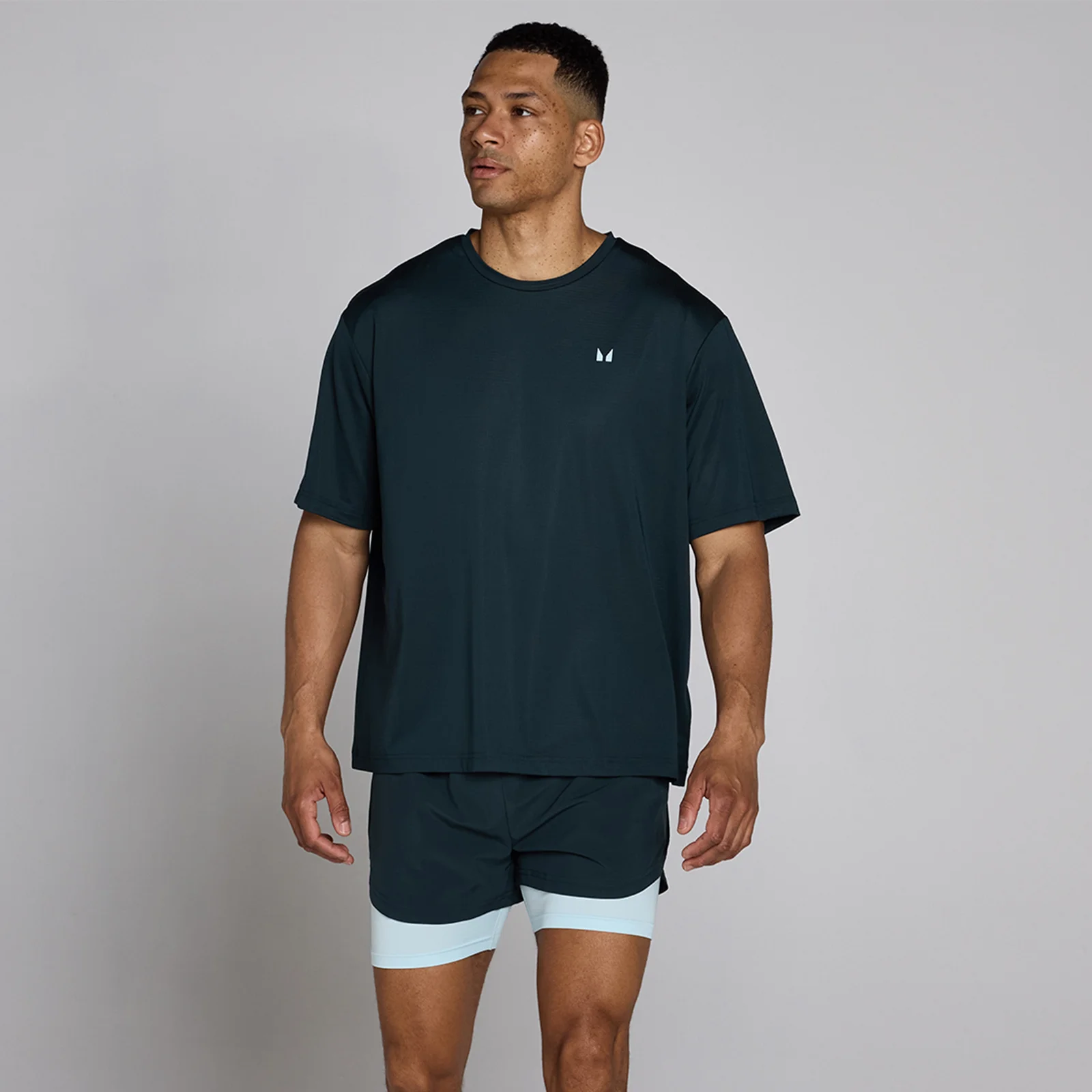 MP miesten Hybrid oversized verkkot-paita - Haalistunut sininen - M Image 1