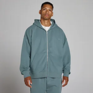 Oversized kaksisuuntainen vetoketjuhuppari - Tuleva sininen - Size XS