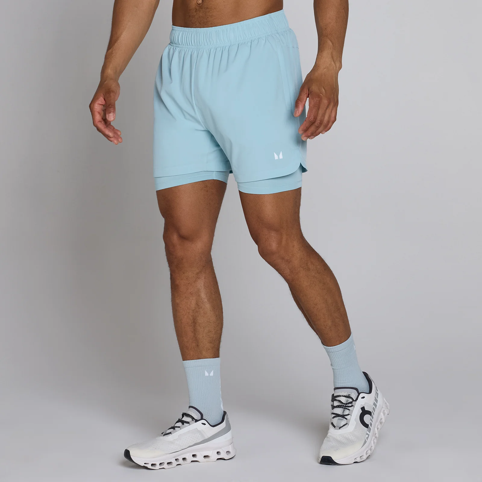 MP Miesten Training 5" 2-in-1 -shortsit - Ice - XS Image 1