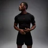 MP Men's Hero Muscle Fit Seamless T-Shirt - Pesty musta/Sankarin punainen