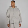 Oversized Kaksoisvetoketjuhuppari - Liituharmaa