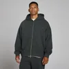MP miesten oversized loopback-huppari 2-suuntaisella vetoketjulla - Pesty musta