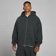 MP miesten oversized loopback-huppari 2-suuntaisella vetoketjulla - Pesty musta