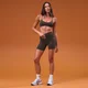 MP Tempo Seamless Ruched Front -urheiluliivit naisille - Kaakao