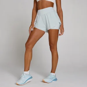 MP naisten Tempo Ultra -laskostetut juoksushortsit - Blue Aura - Size XS