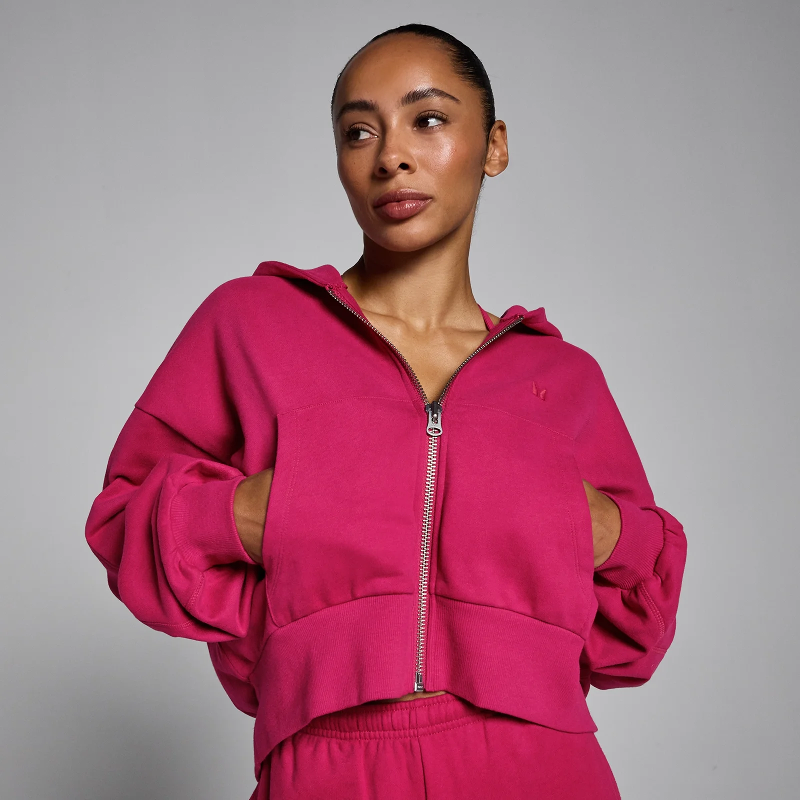 MP Women's Lifestyle vetoketjullinen huppari - Tumma marjanpunainen - M Image 1