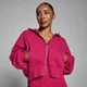 MP Women's Lifestyle vetoketjullinen huppari - Tumma marjanpunainen