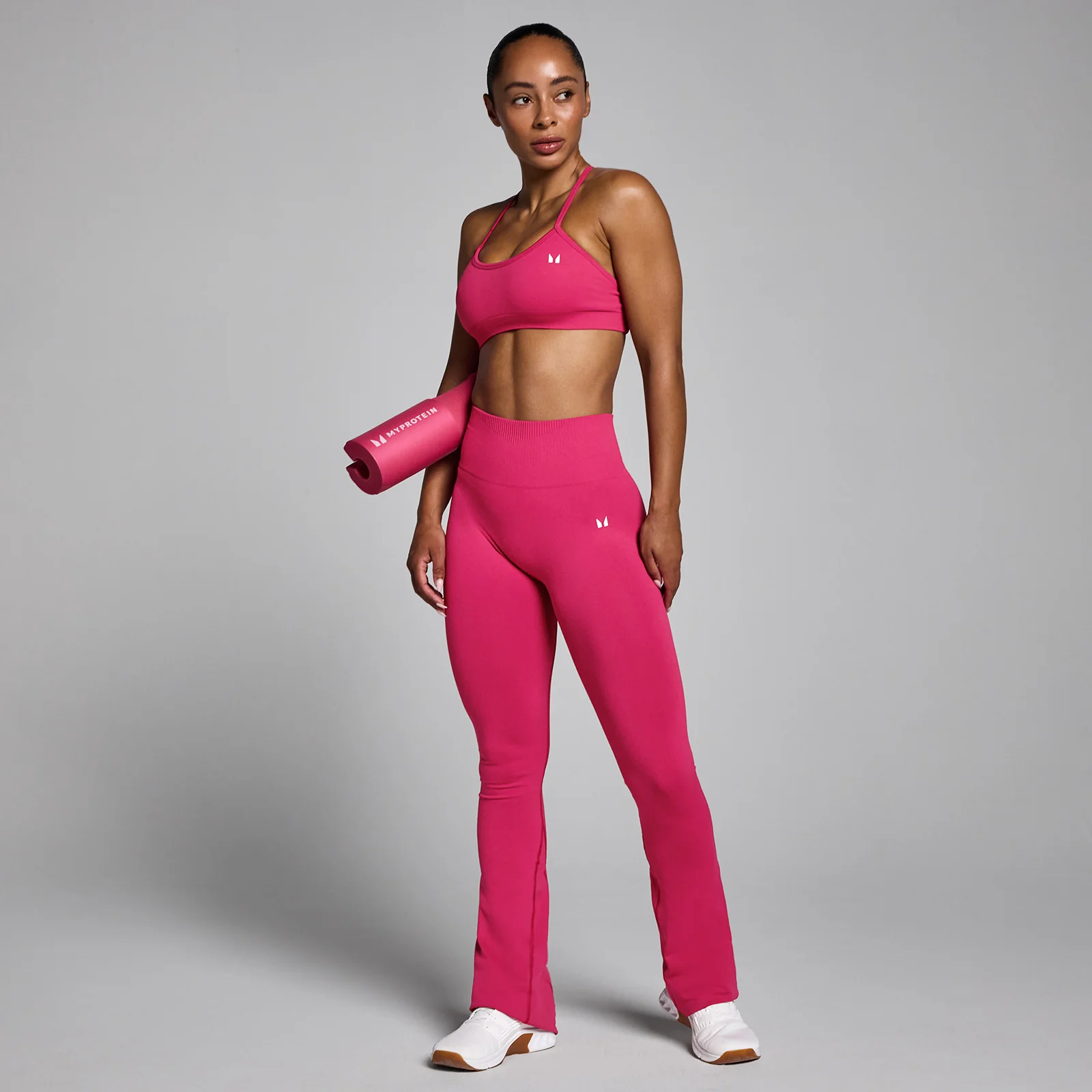 MP Women's Tempo Seamless Flared Leggings - Bold Berry - S Image 3