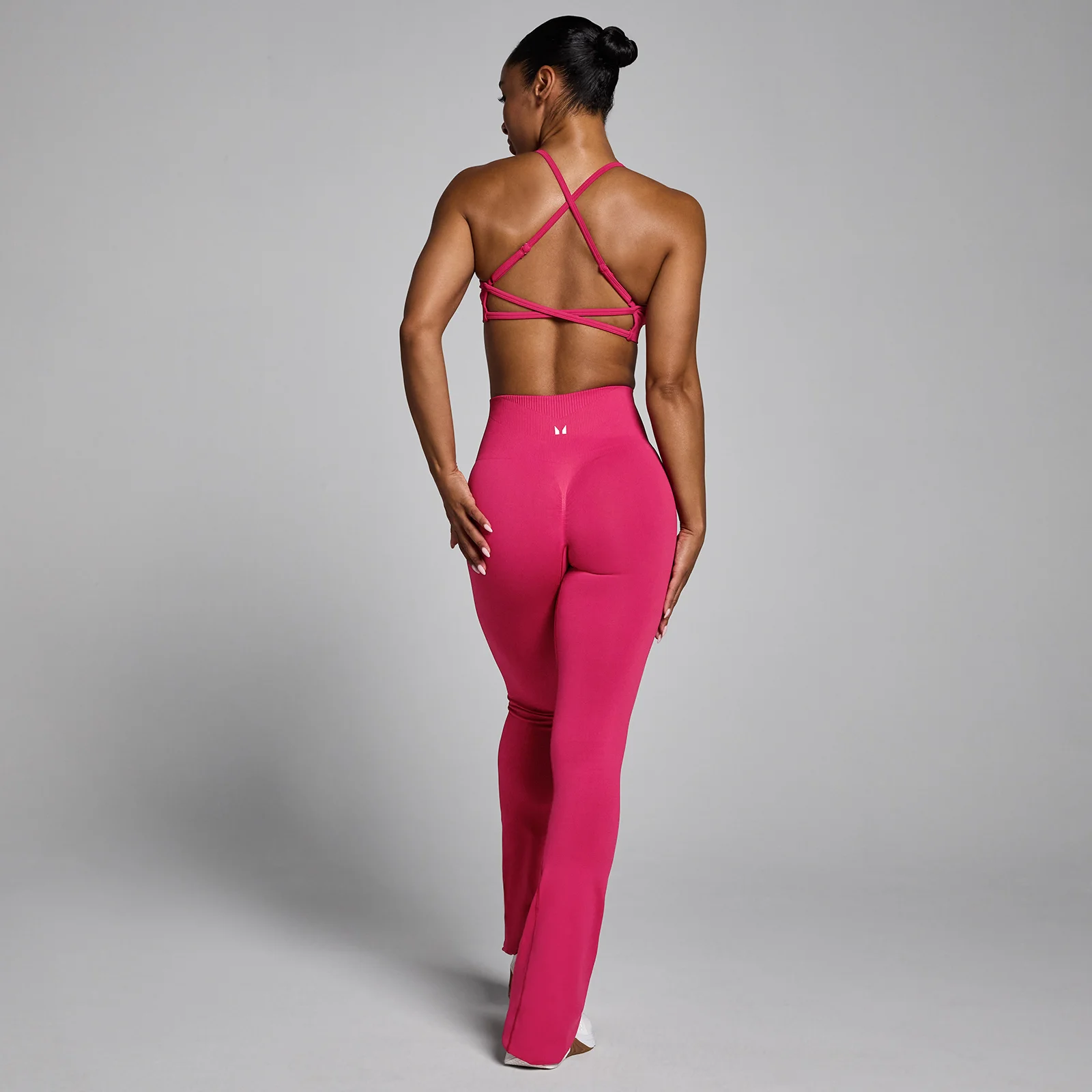 MP Women's Tempo Seamless Flared Leggings - Bold Berry - S Image 2