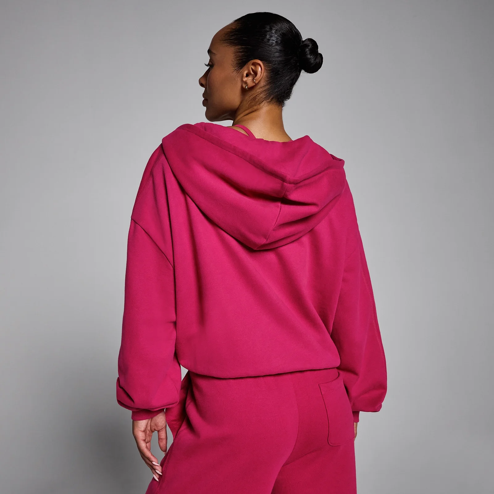 MP Women's Lifestyle vetoketjullinen huppari - Tumma marjanpunainen - S Image 2