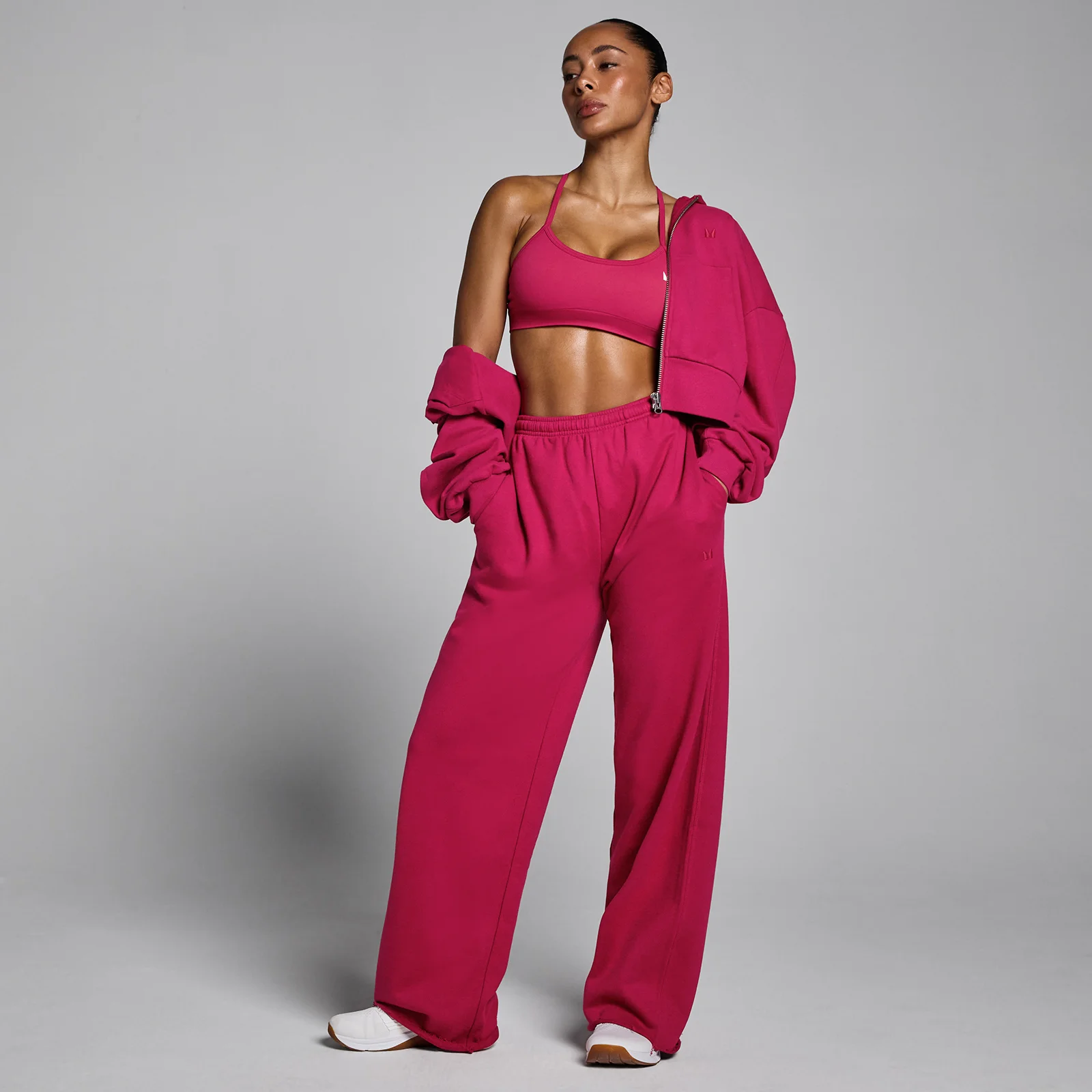 MP Women's Lifestyle vetoketjullinen huppari - Tumma marjanpunainen - S Image 3