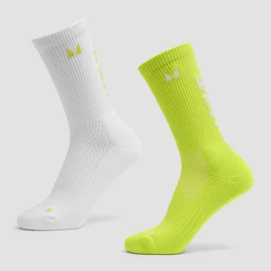 MP Move Club juoksusukat (2 paria) - Vihreä/Valkoinen - Size UK 2-5