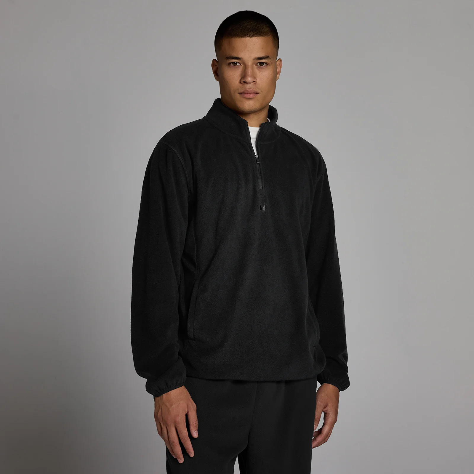 MP Miesten Fleece 1/4 -vetoketju - Musta - L Image 1