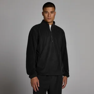 MP Miesten Fleece 1/4 -vetoketju - Musta - Size L