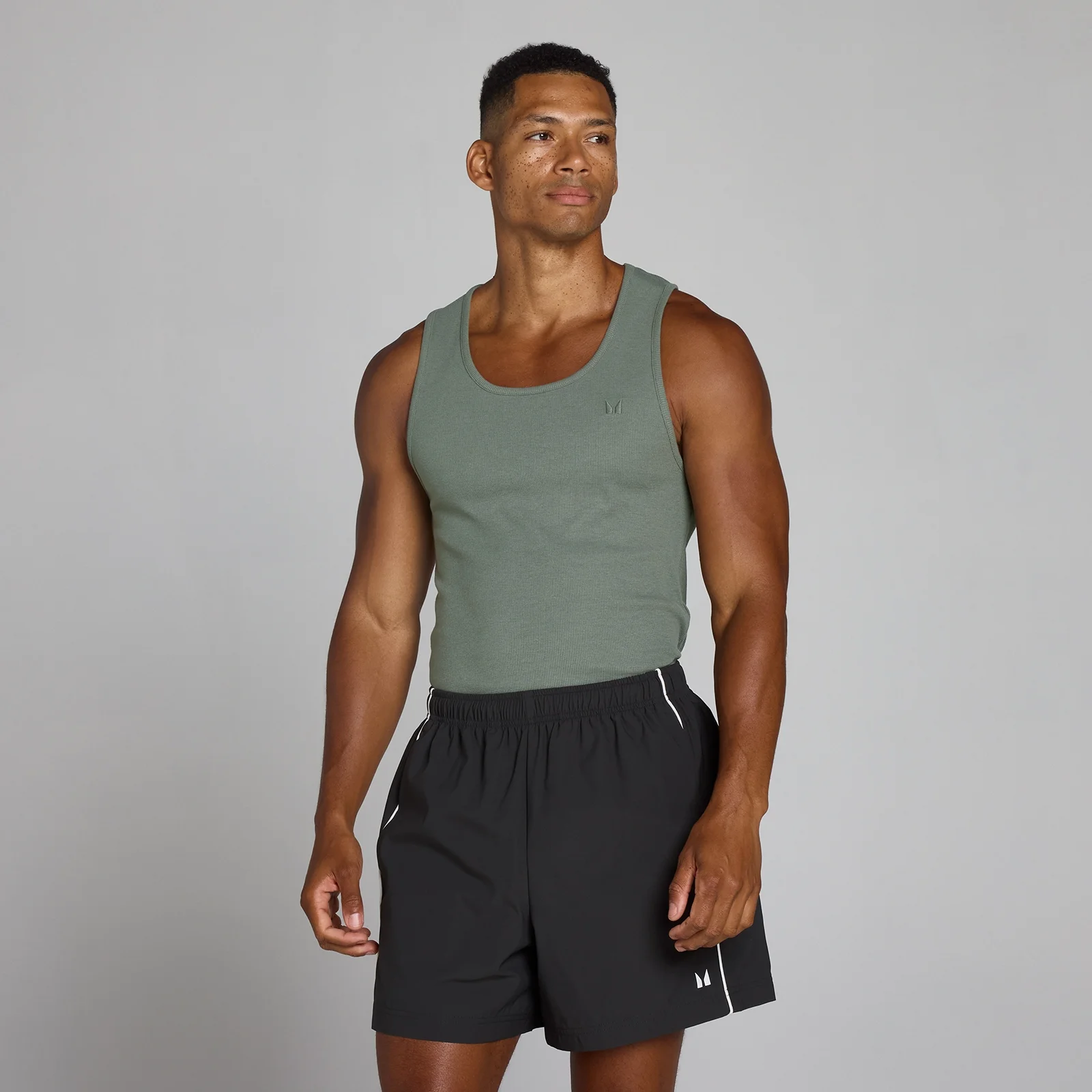 MP Miesten Lift Uurrettu Muscle Fit Hihaton Paita - Gunmetal - L Image 1