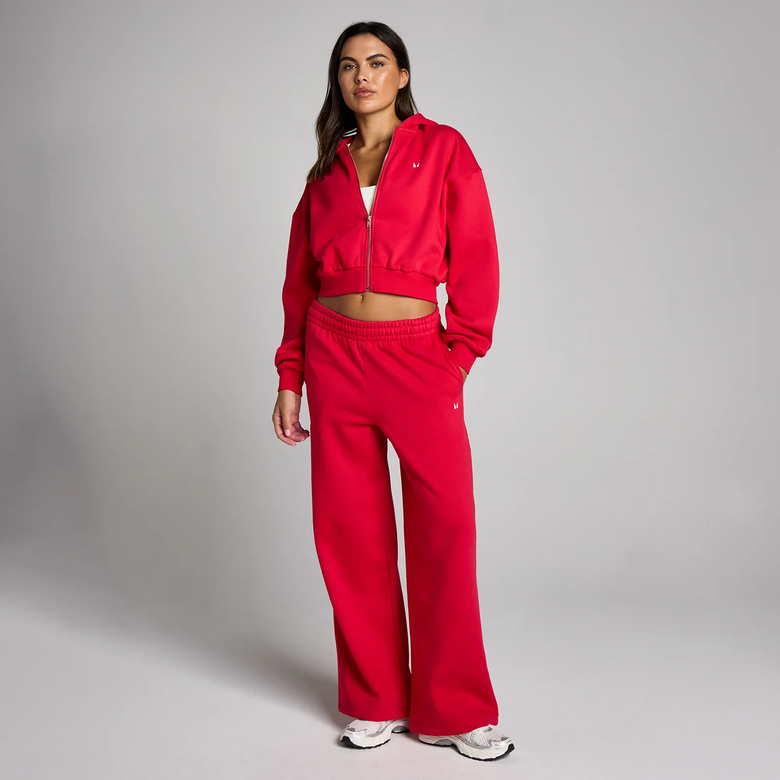 MP Naisten Basic Zip Through Cropped Huppari - Chilli - XS Image 3