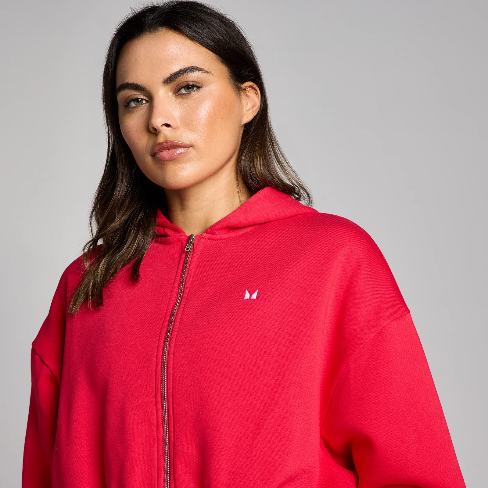 MP Naisten Basic Zip Through Cropped Huppari - Chilli - XS Image 4