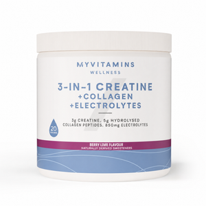 3-in-1 Kreatiini + Kollageeni + Elektrolyytit - Flavour Mixed Berry Lime