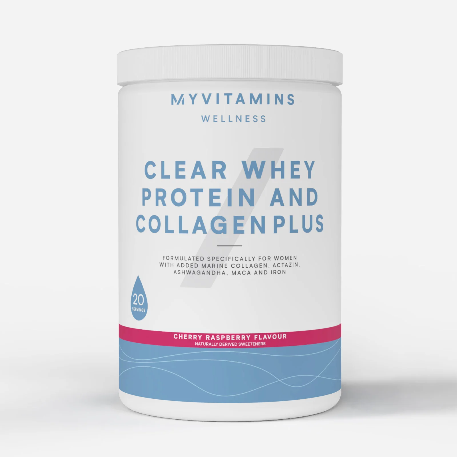 Clear Whey Protein and Collagen Plus - 486G - 20annosta - Cherry Raspberry Image 1
