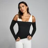 MP Naisten Tempo Off The Shoulder LS Top - Musta