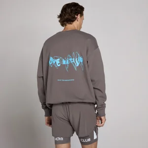 MP Unisex Hybrid Graafinen Collegepusero - Tuhkanharmaa - Size XS