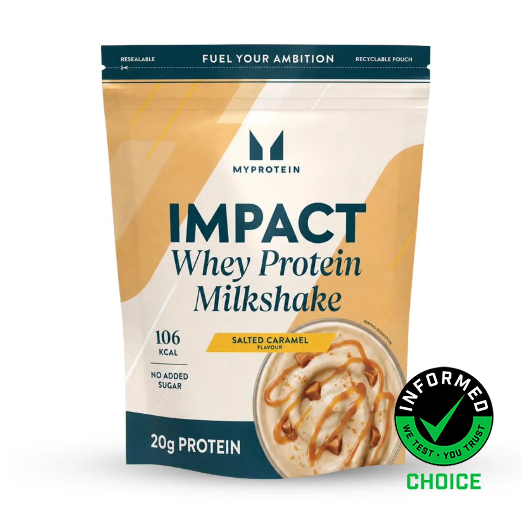 Impact Whey Protein Milkshake - 2610g - 90annosta - Salted Caramel Image 1