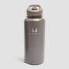 Myprotein Recycled Metal Flip Straw Bottle 1L - Tumma tryffeli