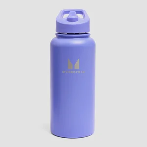 Myprotein Recycled Metal Flip Straw Bottle 1L - Voimakas indigo - Colour Power Indigo