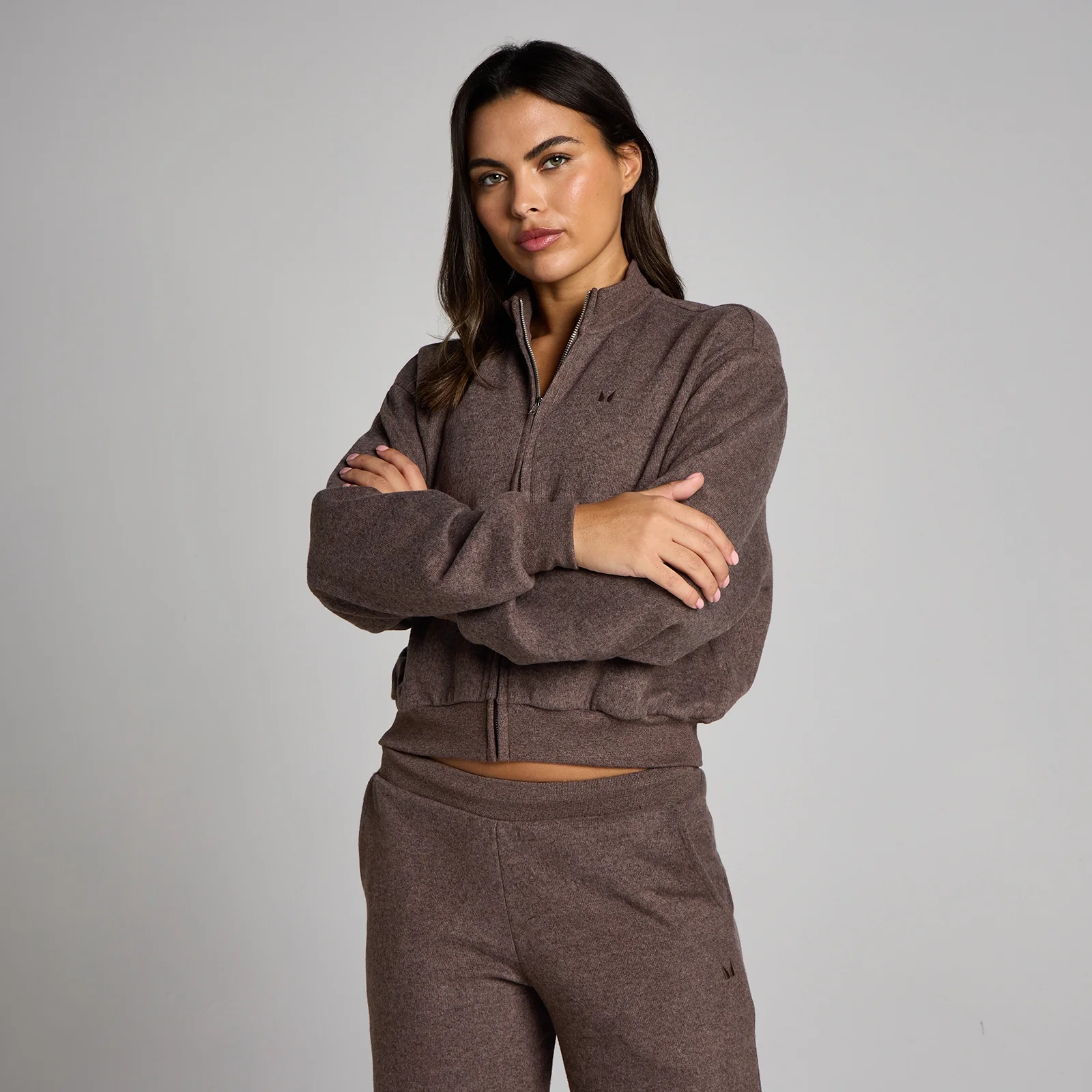 MP Women's Soft Touch Zip Through Bomber Jacket - Kaakaonkirjava - XS Image 1