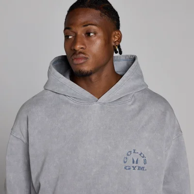 MP X Gold's Miesten Washed Graphic Oversized Huppari - Steel Blue - L Image 6