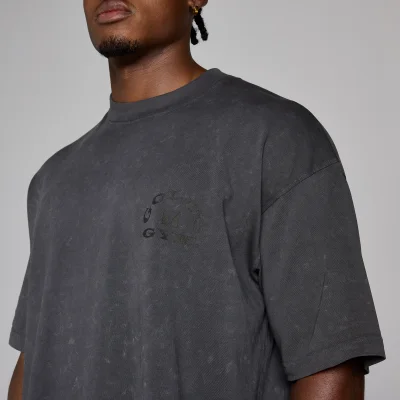 MP X Gold's Miesten Washed Graphic Oversized T-paita - Washed Coal - XS Image 6