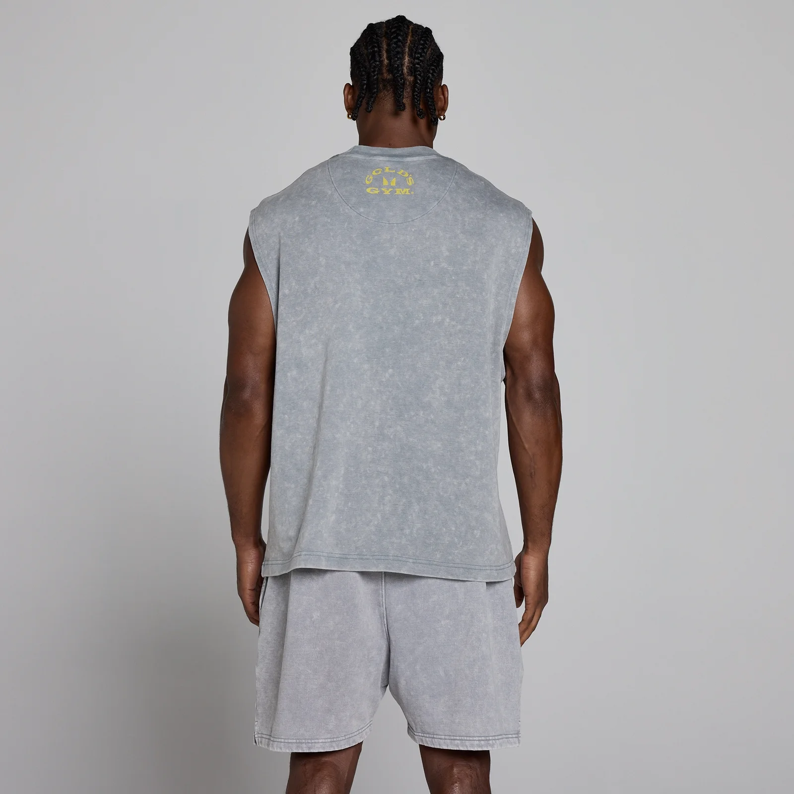 MP X Gold's Miesten Washed Graphic Oversized Tank - Steel Blue - XL Image 4