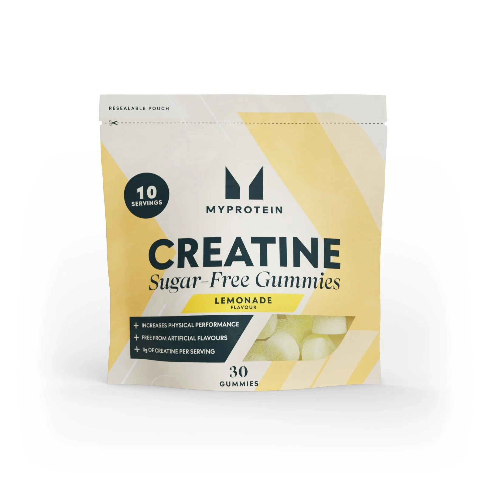 Sokerittomat Kreatiini-gummit - 30 Gummies - 10annosta - Lemonade Image 1