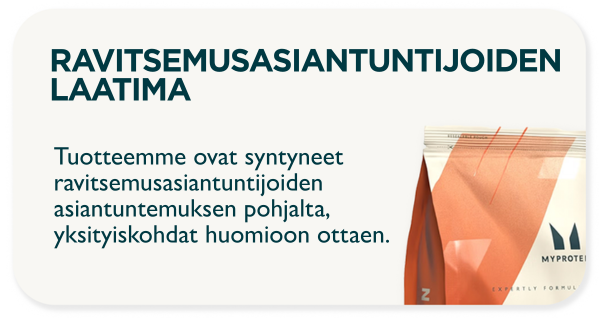 RAVITSEMUSASIANTUNTIJOIDEN KEHITTÄMÄ. Tuotteemme perustuvat ravitsemusterapeuttien asiantuntemukseen.